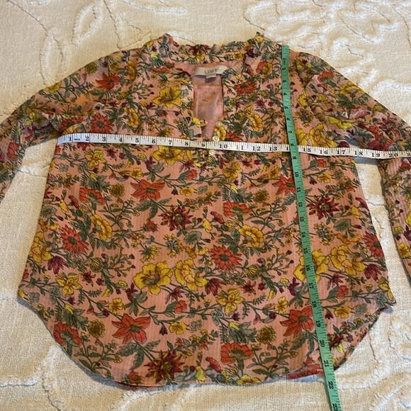 LOFT Garden Ruffle Sleeve Blouse Size XXSP. - Picture 13 of 14